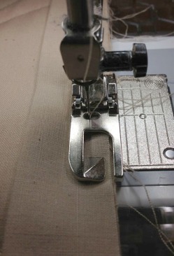 Sewing binding on top